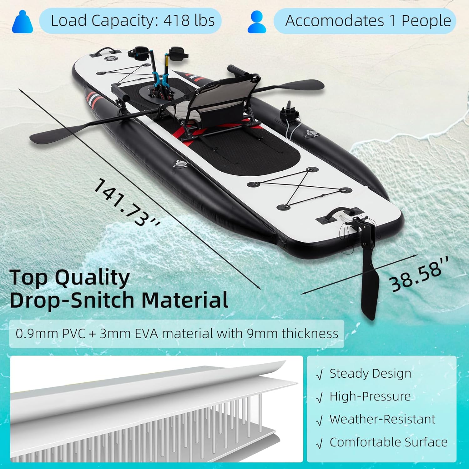 12ft Premium PVC Inflatable Fi - Fishing Kayak Inflatable 리뷰 및 가격