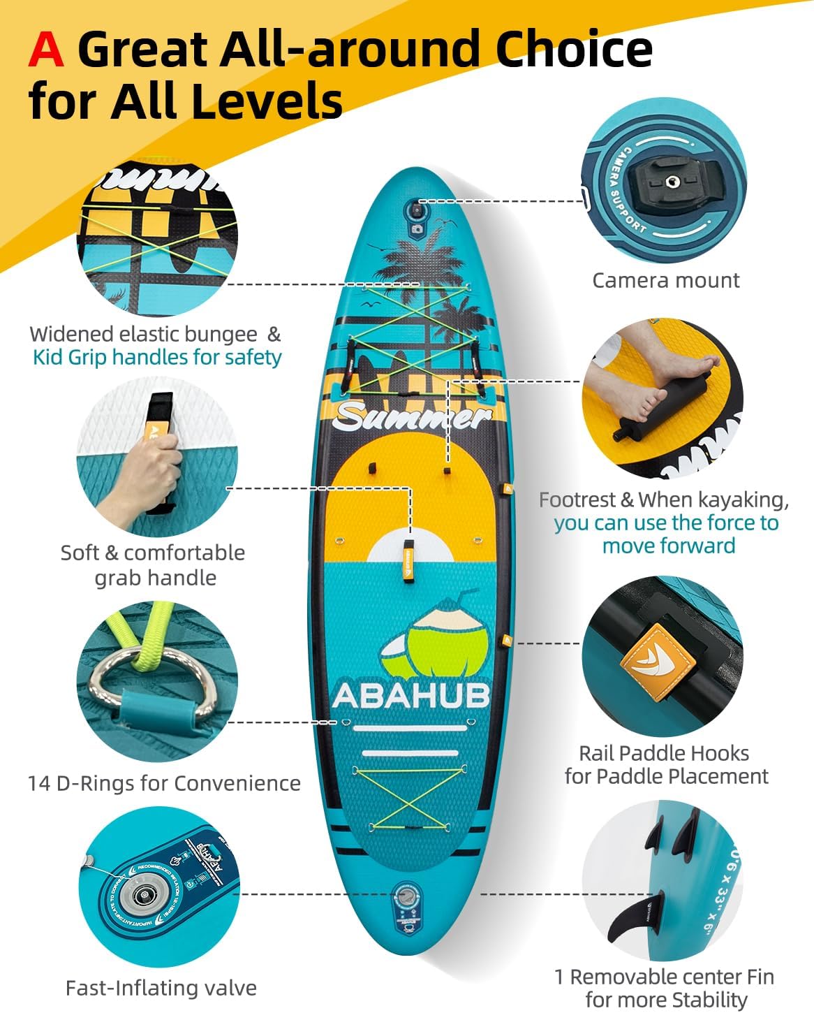 Wide 10.6ft x 31/34in Inflatab - Fishing Kayak Paddle 리뷰 및 가격