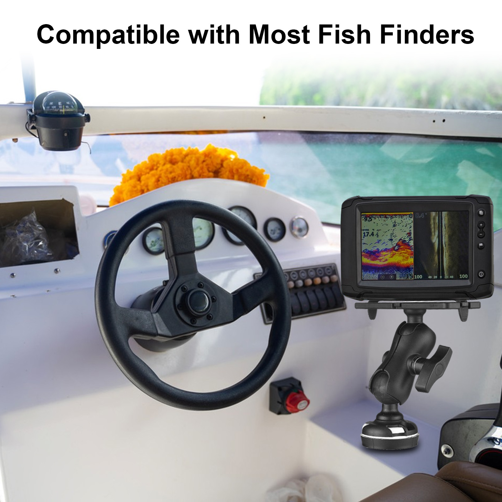 Fish Finder Mount with Rectang - Fishing Kayak Fish Finder Mount 리뷰 및 가격