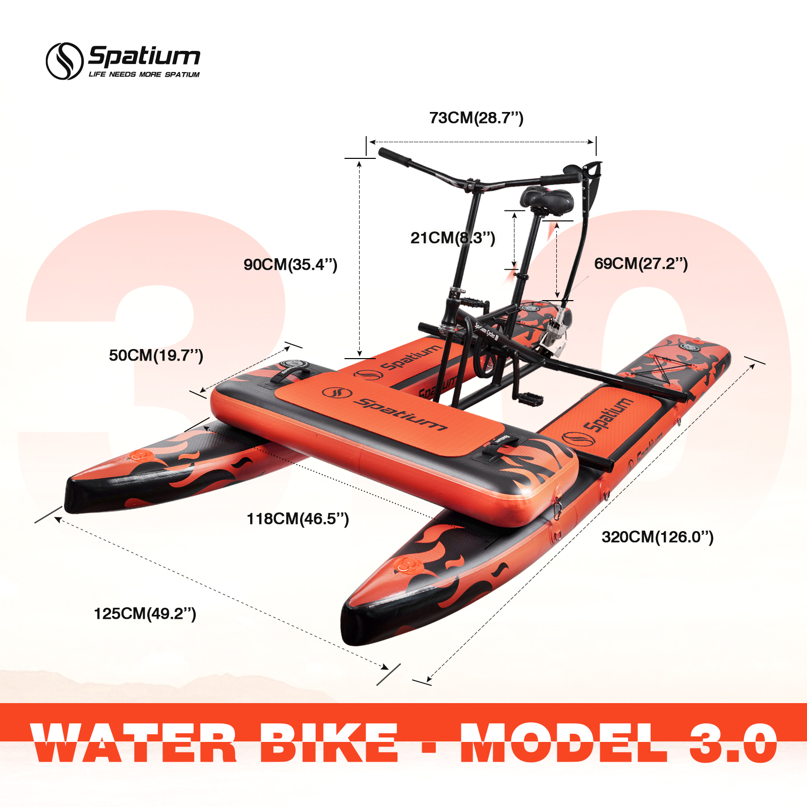 Spatium Sup Water Bike 3.0 Inf - Fishing Kayak Pedal Drive 리뷰 및 가격